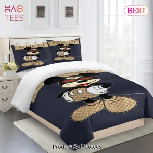 [SALE] Gucci Mickey Premium Fashion Limited Luxury Brand Bedding Set Home Decor