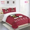 [SALE] Gucci Brown Premium Luxury Brand Fashion Bedding Set Home Decor
