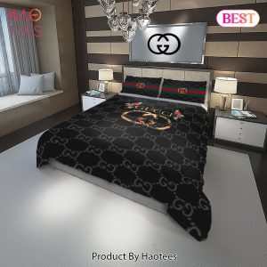 [SALE] Gucci New Flower Fashion Logo Luxury Brand Premium Bedding Set Home Decor