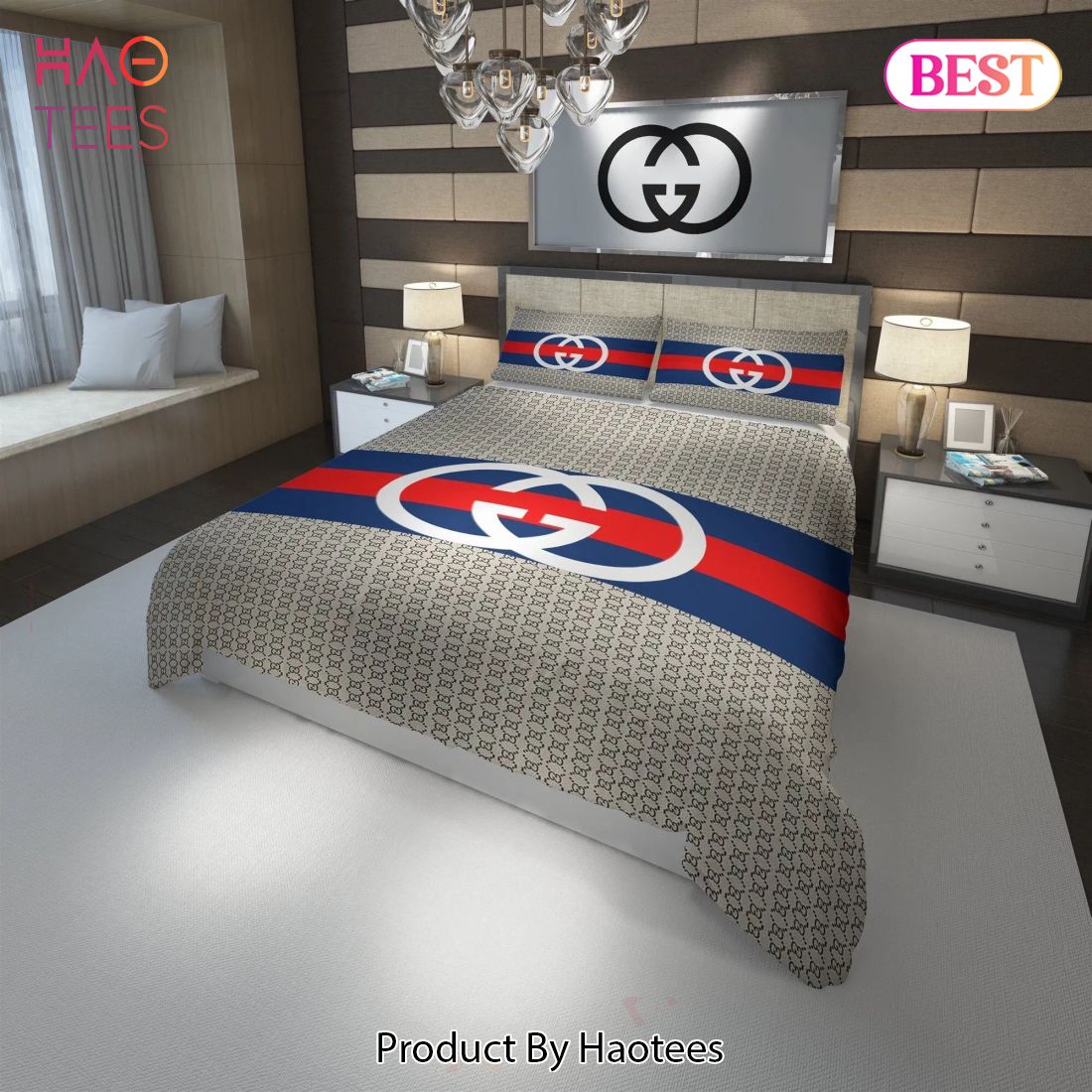 [SALE] Gucci New Hot Logo Luxury Brand High-End Bedding Set Home Decor Luxury Store