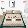 [SALE] Gucci New Logo Luxury Fashion Brand Bedding Set Bedspread Duvet Cover Set