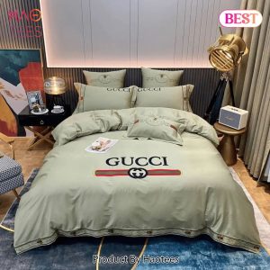 [SALE] Gucci Pea Luxury Brand High End Premium Bedding Set Home Decor
