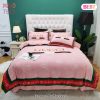 [SALE] Gucci Pinky Fashion Logo Luxury Brand Bedding Set Home Decor