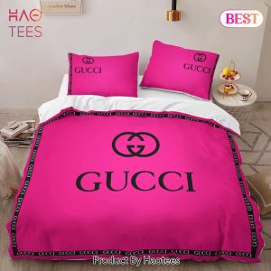 [SALE] Gucci Pinky Fashion Logo Luxury Brand Bedding Set Home Decor