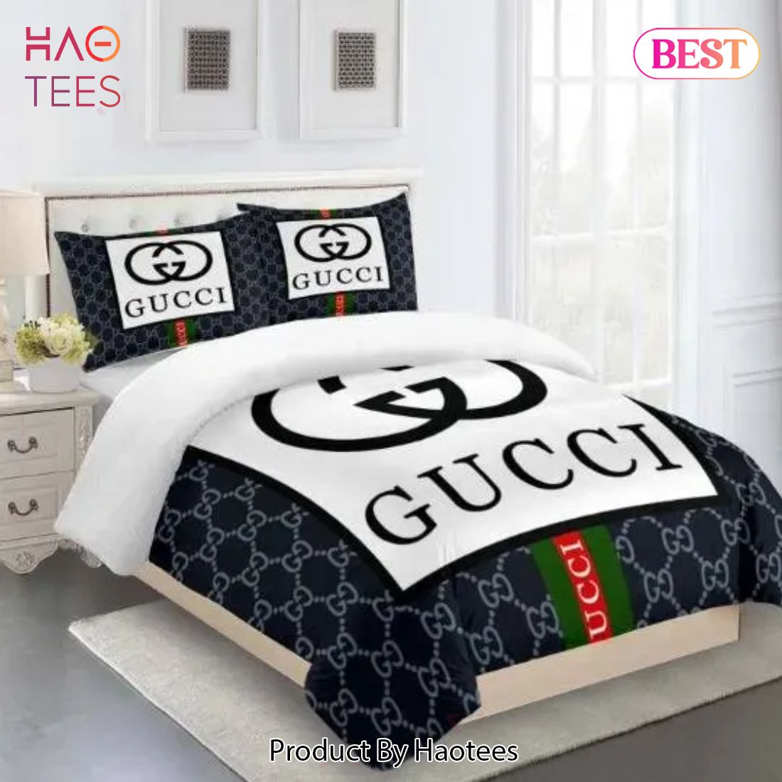 [SALE] Gucci Premium Luxury Brand Fashion Limited Bedding Set Home Decor Luxury Store