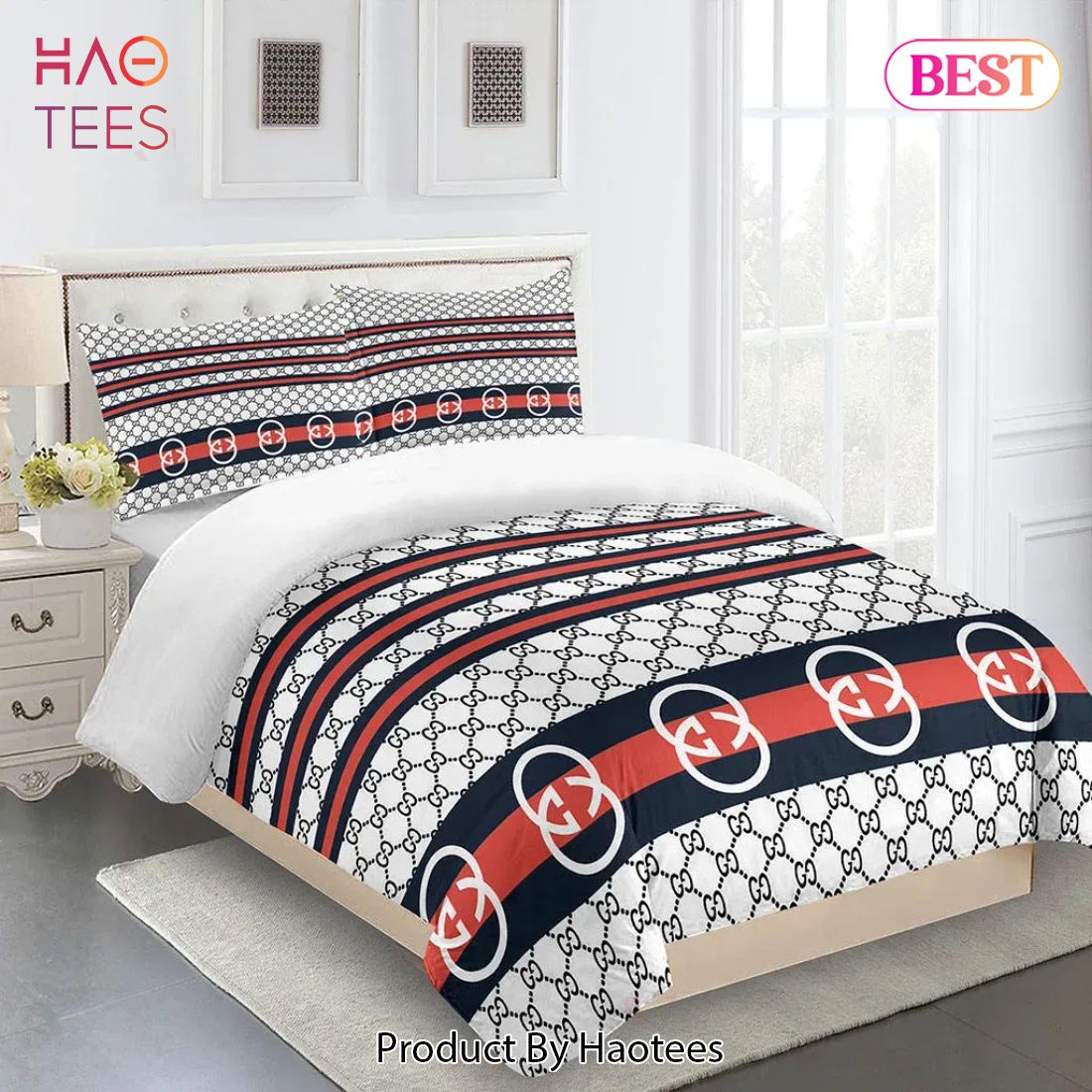 [SALE] Gucci Premium Luxury Brand Limited Fashion Bedding Set Home Decor Luxury Store