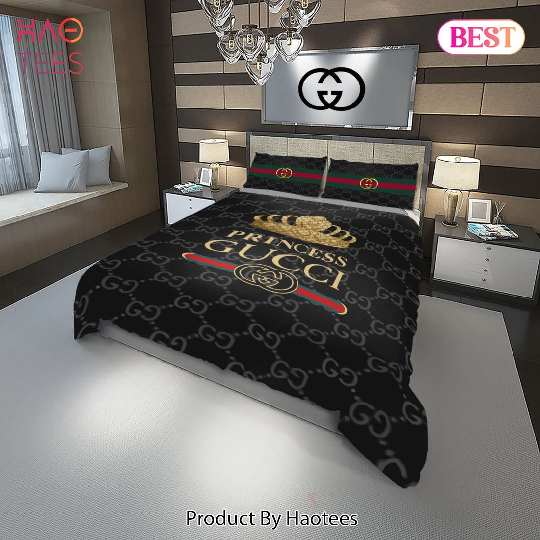 [SALE] Gucci Princess Fashion Logo Luxury Brand Bedding Set Home Decor Luxury Store