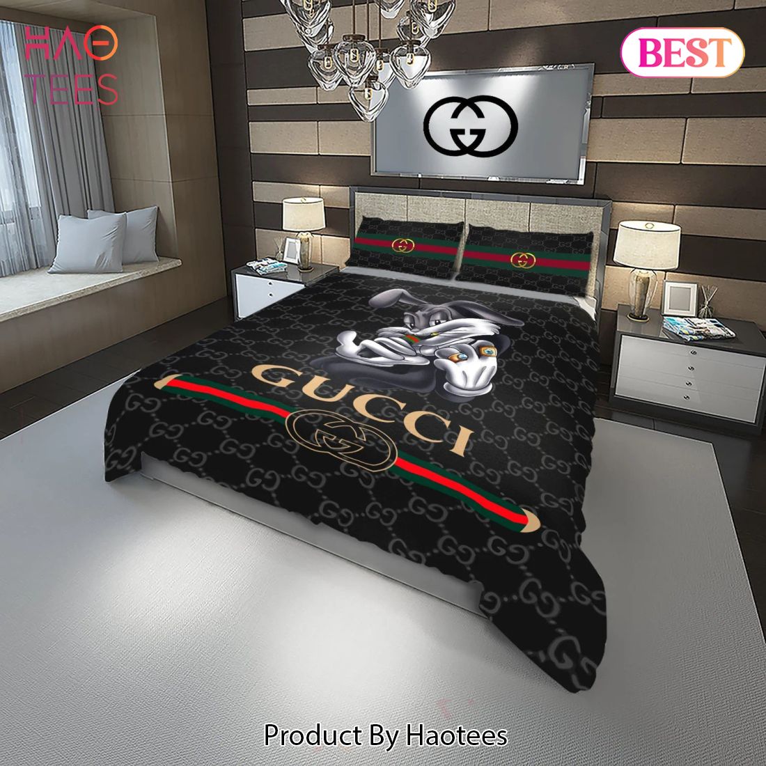 [SALE] Gucci Rabiit Luxury Fashion Brand Bedding Set Luxury Store