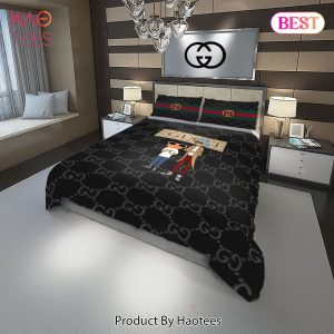 [SALE] Gucci Rick and Morty Fashion Logo Luxury Brand Premium Bedding Set Home Decor