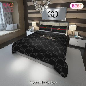 [SALE] Gucci Small Fashion Logo Luxury Brand Premium Bedding Set Home Decor