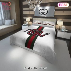 [SALE] Gucci Snake Luxury Brand High-End Bedding Set Home Decor