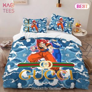 [SALE] Gucci Songoku Vegeta Luxury Brand High-End Bedding Set Home Decor