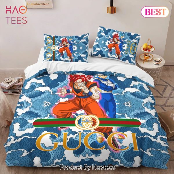 [SALE] Gucci Songoku Vegeta Luxury Brand High-End Bedding Set Home Decor