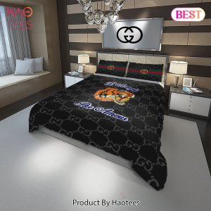 [SALE] Gucci Tiger Fashion Logo Luxury Brand Premium Bedding Set Home Decor