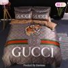 [SALE] Gucci Tiger Fashion Logo Luxury Brand Premium Bedding Set Home Decor