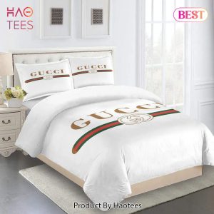 [SALE] Gucci White Premium Luxury Brand Fashion Limited Bedding Set Home Decor