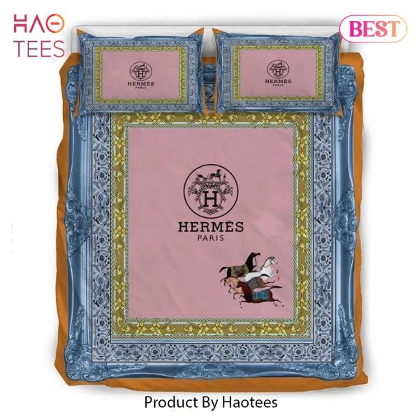 [SALE] Hermes Luxury French Fashion Bedding Sets Duvet Cover Bedroom Sets Bedset Bedlinen