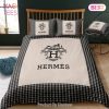 [SALE] Hermes New Hot Logo Luxury Brand High-End Bedding Set Home Decor