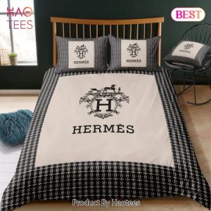 [SALE] Hermes New Logo Hot Luxury Brand Bedding Set Bedspread Duvet Cover Set Home Decor
