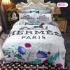 [SALE] Hermes Paris Logo Luxury Brand Bedding Set Home Decor