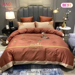[SALE] Hermes Pinky Luxury Brand High-End Bedding Set Home Decor