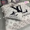 [SALE] Louis Vuiton Orange Logo Luxury Brand Bedding Set Home Decor