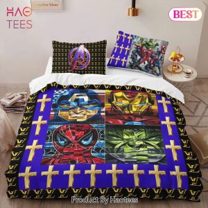 [SALE] Louis Vuitton Avenger Luxury Brand High-End Bedding Set LV Home Decor