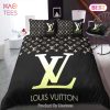 [SALE] Louis Vuitton Black Luxury Brand High-End Bedding Set LV Home Decor