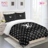 [SALE] Louis Vuitton Black Luxury Brand High-End Bedding Set LV Home Decor