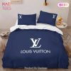 [SALE] Louis Vuitton Blue Monogram Luxury Brand Bedding Set Duvet Cover Home Decor