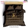 [SALE] Louis Vuitton Brown Fashion Luxury Brand Bedding Set Home Decor