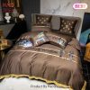 [SALE] Louis Vuitton Brown Pinky Luxury Brand Bedding Set Home Decor