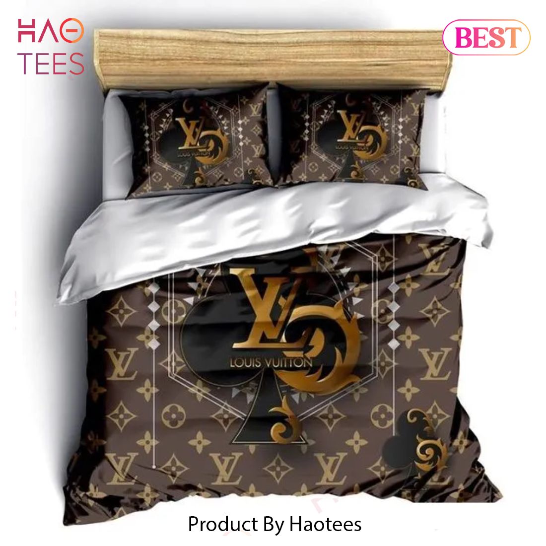 [SALE] Louis Vuitton Card Luxury Brand Bedding Set Duvet Cover Bedspread Home Decor Luxury Store