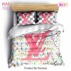 [SALE] Louis Vuitton Colorful Luxury Brand High End Premium Bedding Set Home Decor
