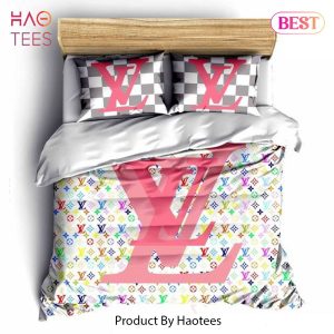 [SALE] Louis Vuitton Colorful Luxury Brand Fashion Premium Bedding Set Bedspread Duvet Cover Set