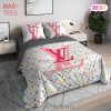 [SALE] Louis Vuitton Colorful Luxury Brand High-End Bedding Set LV Home Decor