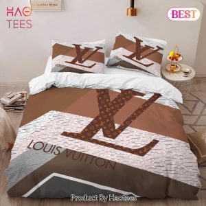[SALE] Louis Vuitton Fashion Logo Limited Luxury Brand Bedding Set Duvet Cover Home Decor