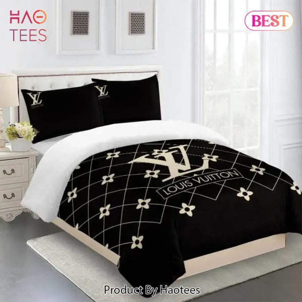 [SALE] Louis Vuitton Fashion Logo Limited Luxury Brand Bedding Set Home Decor 12
