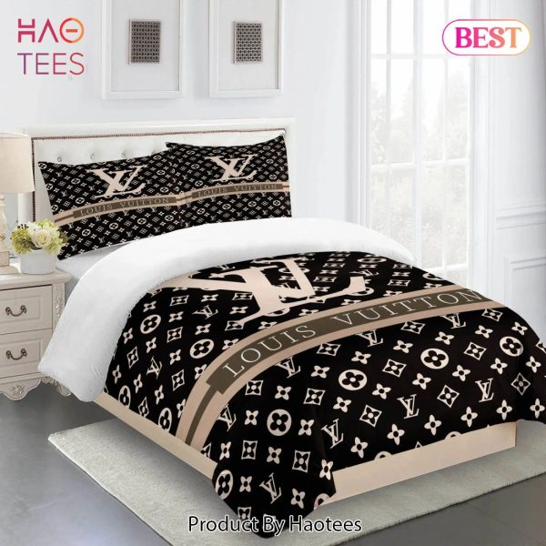 [SALE] Louis Vuitton Fashion Logo Limited Luxury Brand Bedding Set Home Decor 13