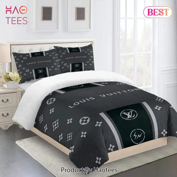 [SALE] Louis Vuitton Fashion Logo Limited Luxury Brand Bedding Set Home Decor 19