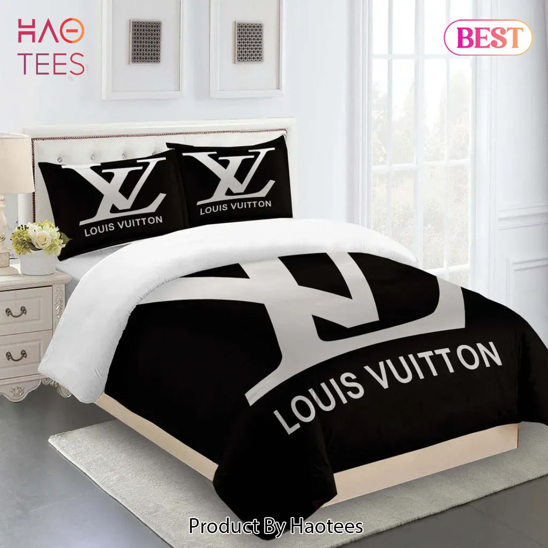SALE] Louis Vuitton Diamond Fashion Luxury Brand Bedding Set Home Decor