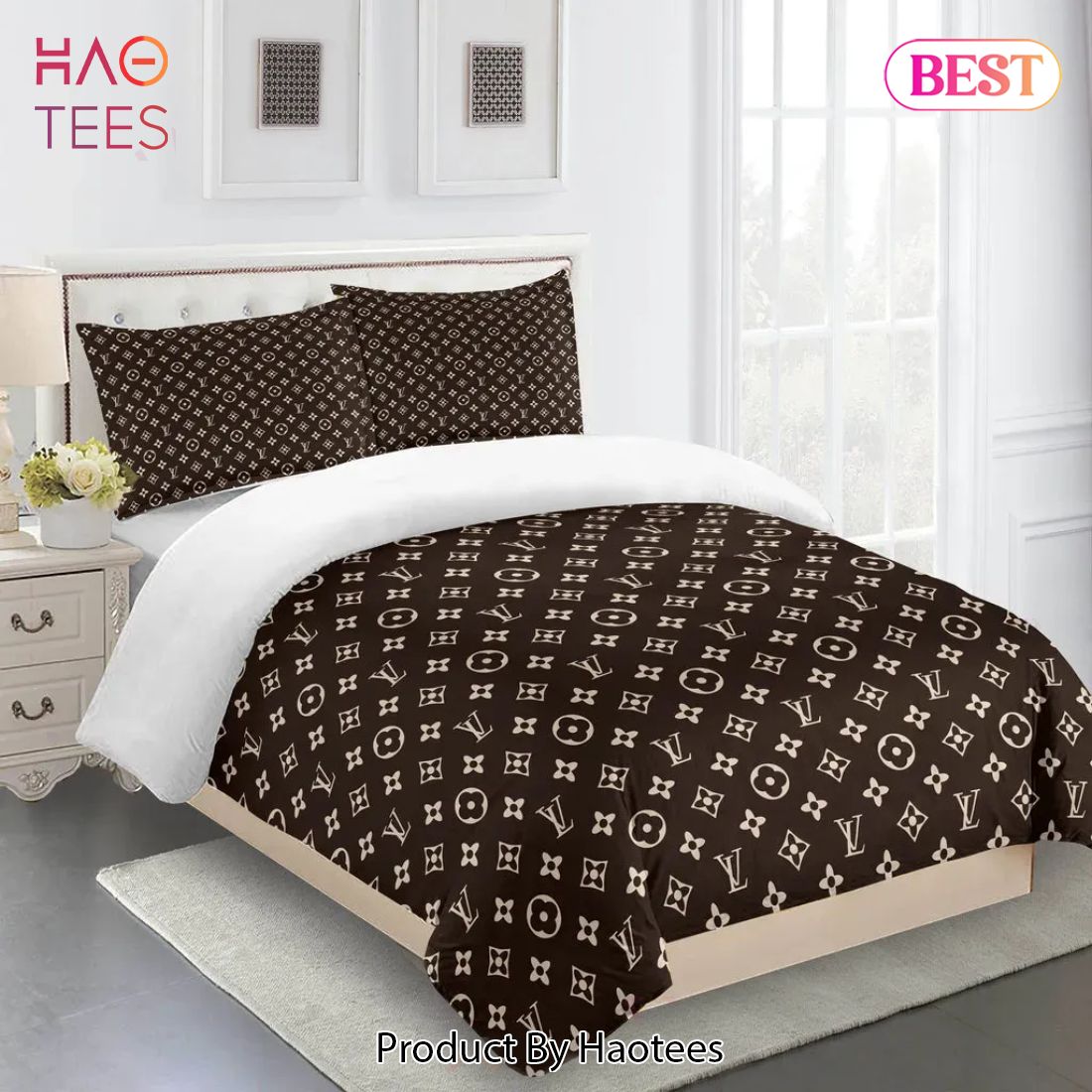 [SALE] Louis Vuitton Fashion Logo Limited Luxury Brand Bedding Set Home Decor 24 Luxury Store