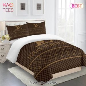 [SALE] Louis Vuitton Fashion Logo Luxury Brand Bedding Set Home Decor 25