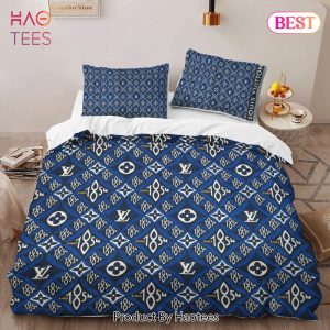 [SALE] Louis Vuitton Fashion Logo Premium Luxury Brand High-End Bedding Set LV Home Decor