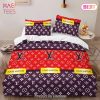 [SALE] Louis Vuitton Paris Hot Luxury Logo Brand Bedding Set Bedspread Duvet Cover Set Home Decor