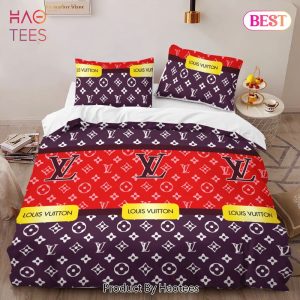 [SALE] Louis Vuitton Paris Hot Luxury Logo Brand Bedding Set Bedspread Duvet Cover Set Home Decor