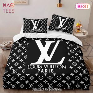 [SALE] Louis Vuitton Paris Logo Hot Luxury Brand Bedding Set Bedspread Duvet Cover Set Home Decor