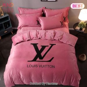 [SALE] Louis Vuitton Pinky Brand Bedding Set Bedspread Duvet Cover Set Home Decor
