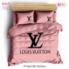 [SALE] Louis Vuitton Pinky Luxury Brand High-End Bedding Set LV Home Decor