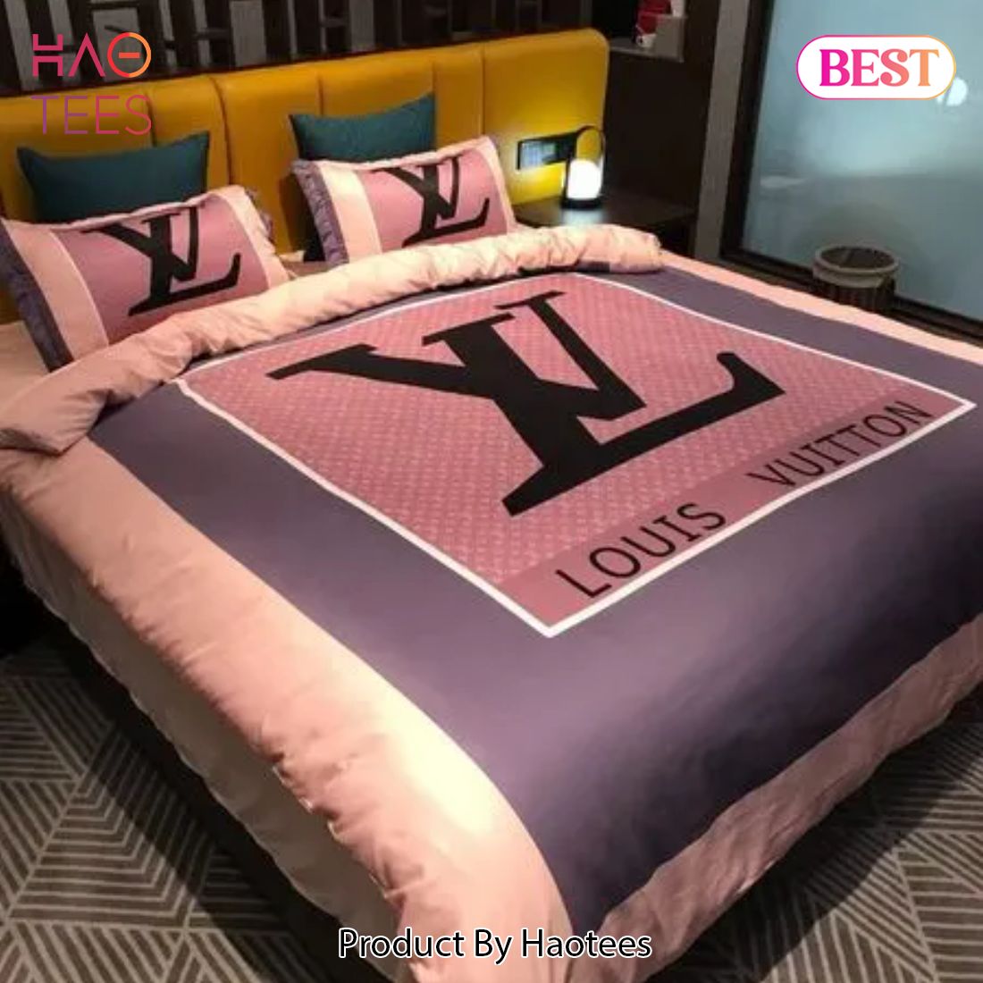 SALE] Louis Vuitton Purple Pinky Luxury Brand Bedding Set Duvet